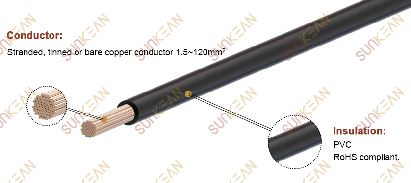 H07V-K Insulated Flexible Industrial single core Power Cable H07V-K Insulated Flexible Industrial single core Power Cable