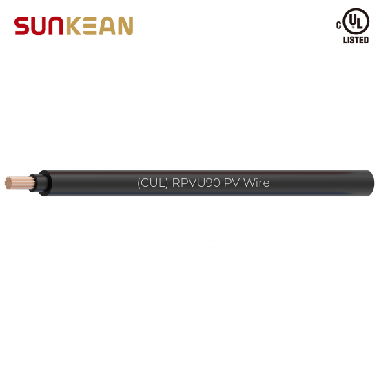 2kV 8AWG RPVU90 PV Wire copper dual layer